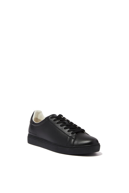 Embossed Leather Low-Top Sneakers